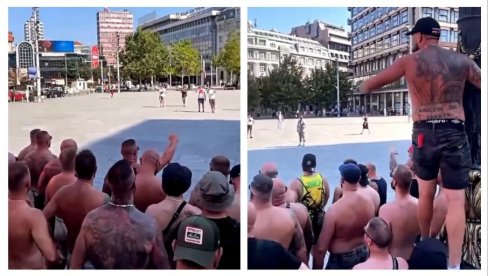 POLJACI ZAUZELI TRG REPUBLIKE: Evo šta su navijači Leha radili u centru Beograda (VIDEO)