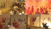 НОВИ СНИМЦИ ДИВЉАЊА ХУЛИГАНСКИХ БЛОКАДЕРА: Погледајте мучки напад са леђа на полицајце и спаљивање просторија СНС-а (ВИДЕО)