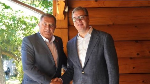 VUČIĆ SA DODIKOM: Sastanak o unutrašnjim i spoljnim napadima na Srbiju i Srpsku, o jednoj temi posebno razgovarali (FOTO)