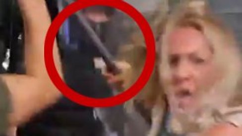 BLOKADERI ZLOUPOTREBLJAVAJU FOTOGRAFIJE: Predstavili da žandarmerija bije ženu, ali istina je drugačija