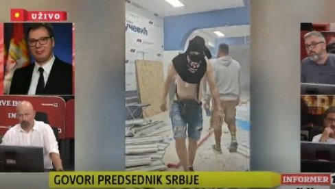 ТО НИЈЕ БИЛО НИ У ХИТЛЕРОВО ВРЕМЕ Вучић: Вечерас смо видели да су ово људи који уништавају туђу имовину и врше кривична дела