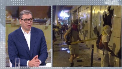 VUČIĆ O DIVLJANJU BLOKADERA U NOVOM SADU: Sinoć nije bilo nikoga, pa ih je valjda provociralo staklo, naša fina deca i naši fini građani