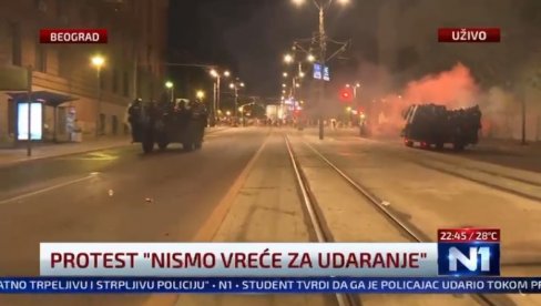 ПОТВРДА УЗИВО У ПРОГРАМУ Н1: Блокадери су напали полицију (ВИДЕО)