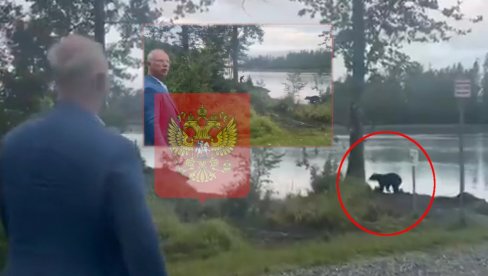 SLUČAJNOST? Ruska delegacija naletela na medveda na Aljasci - umesto da beže, oni mu krenuli u susret (VIDEO)