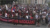СРЕМКА МИТРОВИЦА ПРОТИВ БЛОКАДА: Недамо Србију, хоћемо слобуду и рад
