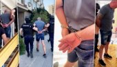 OVAKO JE PAO MIŠA BAČULOV: Vođa blokadera Miša Bačulov manji od makovog zrna, pognuo glavu i sa lisicama uveden u stanicu (VIDEO)