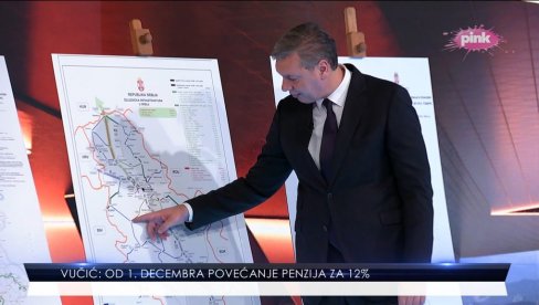 VUČIĆ NA KARTI POKAZAO ŠTA SE SVE RADI U SRBIJI: Najavio velike infrastrukturne projekte (FOTO)