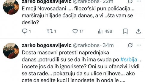 POKAZUJU DA SU ULICE NJIHOVE: Glavni novinar blokadera separatista potpuno očajan zbog veličanstvenog skupa građana u Novom Sadu