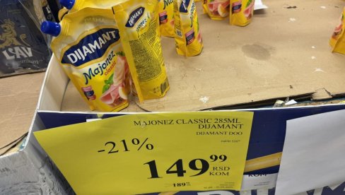 MAJONEZ JEFTINIJI ZA 20%, ŠPAGETE SA 110 NA 82: Niže cene brojnih proizvoda u Zrenjaninu (VIDEO) MAJONEZ JEFTINIJI ZA 20%, ŠPAGETE SA 110 NA 82: Niže cene brojnih proizvoda u Zrenjaninu (VIDEO)