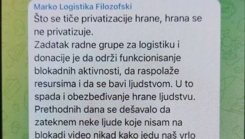 GDE JE NESTAO KETERING?: Kada se ne kolju oko fotelja i funkcija, blokaderi teroristi se kolju oko hrane i alkohola