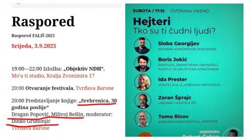 BLOKADERI UDRUŽENI PROTIV SRBIJE: Gruhonjić i Dragan Popović idu u Šibenik da objasne kako su Srbi genocidan narod - U akciji i Georgijev!