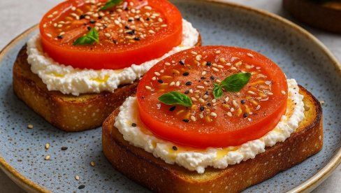 TOST SA RIKOTOM I PARADAJZOM: Recept za omiljeni doručak