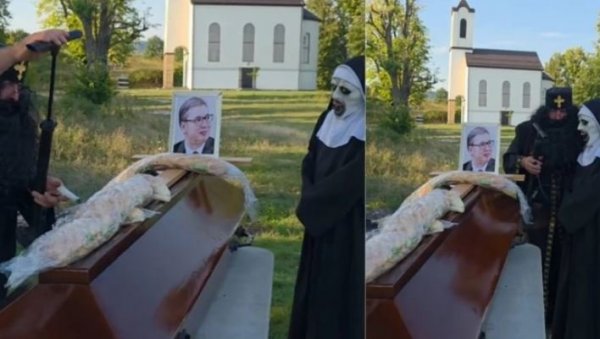 ЗА ЊИХОВУ БОЛЕСТ НЕМА ЛЕКА: Блокадери сахранили Вучића - Постају све морбиднији (ВИДЕО) ЗА ЊИХОВУ БОЛЕСТ НЕМА ЛЕКА: Блокадери сахранили Вучића - Постају све морбиднији (ВИДЕО)