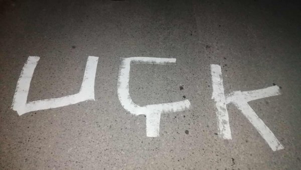 ГРАФИТИ ОВК У СРПСКОМ СЕЛУ СТАНИШОР У ОПШТИНИ НОВО БРДО: Наставља се застрашивање Срба на КиМ