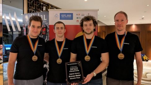 PRVA MEDALJA U ISTORIJI: Studenti Univerziteta u Novom Sadu osvojili bronzu na svetskom takmičenju u programiranju