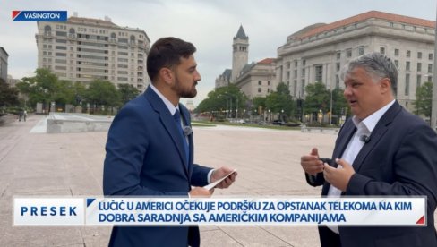 LUČIĆ: Očekujem podršku od SAD za treću licencu za mobilnu telefoniju na Kosovu i Metohiji LUČIĆ: Očekujem podršku od SAD za treću licencu za mobilnu telefoniju na Kosovu i Metohiji