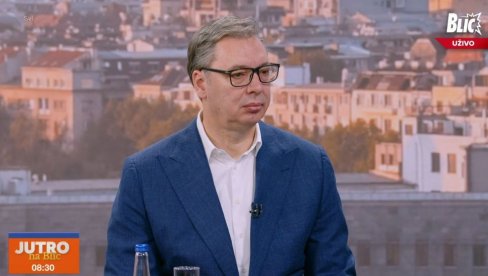 VUČIĆ NA BLIC TV: Predsednik u emisiji Jutro - Neki ljudi su pomislili da mogu nasiljem da dođu na vlast (FOTO)