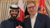 ВУЧИЋ СА ШЕИКОМ НАСЕРОМ БИН ХАМАДОМ: Још један важан гост на војној паради у Србији