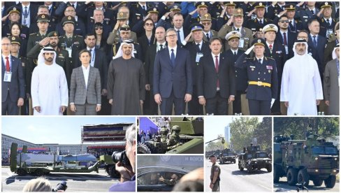 ОДРЖАНА ВЕЛИЧАНСТВЕНА ВОЈНА ПАРАДА СНАГА ЈЕДИНСТВА Спектакл за крај, Рафали и Мигови на небу! Зачуо се злокобан звук ђавољих кочија