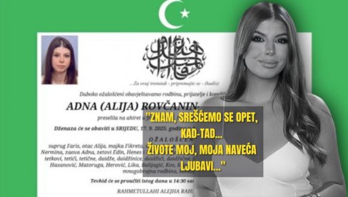 И НЕБЕСА ПЛАЧУ Муж се опростио од БиХ инфлуесерке - умрла 2 дана после свадбе: Знам, срешћемо се кад-тад