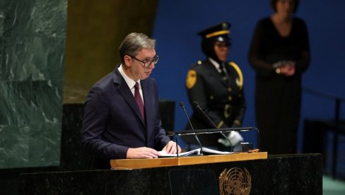 ВУЧИЋ ИЗ ЊУЈОРКА: Никоме нећемо дозволити да угрози нашу земљу и слободу! ВУЧИЋ ИЗ ЊУЈОРКА: Никоме нећемо дозволити да угрози нашу земљу и слободу!