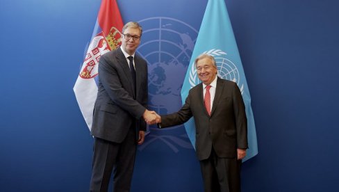 УВЕК ДОБАР И ОТВОРЕН РАЗГОВОР Вучић са Гутерешом о Косову и Метохији, регионалним питањима и бројним темама УВЕК ДОБАР И ОТВОРЕН РАЗГОВОР Вучић са Гутерешом о Косову и Метохији, регионалним питањима и бројним темама