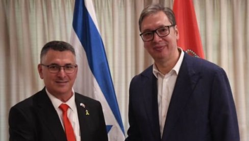 ФОКУС НА КЉУЧНЕ ТЕМЕ НАШИХ ОДНОСА И РЕГИОНАЛНЕ СТАБИЛНОСТИ Вучић се састао са министром спољних послова Израела (ФОТО)