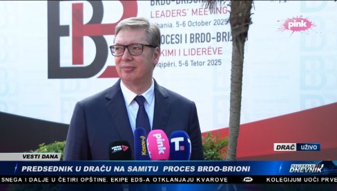 VUČIĆ SE OBRAĆA IZ DRAČA: Predsednik učestvuje na samitu Procesa Brdo-Brioni (VIDEO)