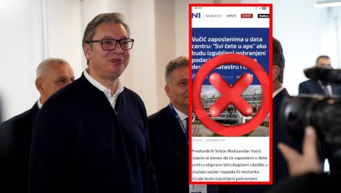 N1 SLAGAO KAO NIKADA DO SADA! Preneli potpuno lažnu izjavu Vučića, pročitjate šta je istina N1 SLAGAO KAO NIKADA DO SADA! Preneli potpuno lažnu izjavu Vučića, pročitjate šta je istina