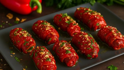 ROLNICE OD PEČENE PAPRIKE I SIRA: Recept za predjelo koje osvaja na prvi zalogaj