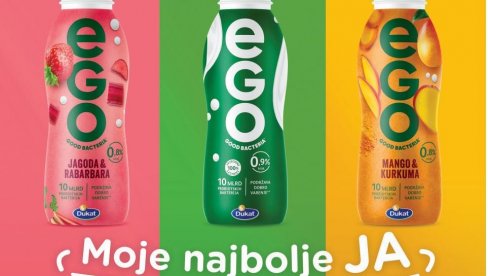 JEDINI EGO KOJI SE NE OSTAVLJA PO STRANI: 100 odsto prirodni sastojci, 10 milijardi probiotskih bakterija i podrška zdravlju svakog dana JEDINI EGO KOJI SE NE OSTAVLJA PO STRANI: 100 odsto prirodni sastojci, 10 milijardi probiotskih bakterija i podrška zdravlju svakog dana