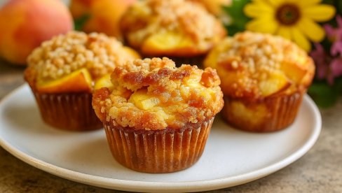 PUFNASTI MAFINI SA BRESKVOM: Donosimo vam proveren recept koji uspeva uvek PUFNASTI MAFINI SA BRESKVOM: Donosimo vam proveren recept koji uspeva uvek