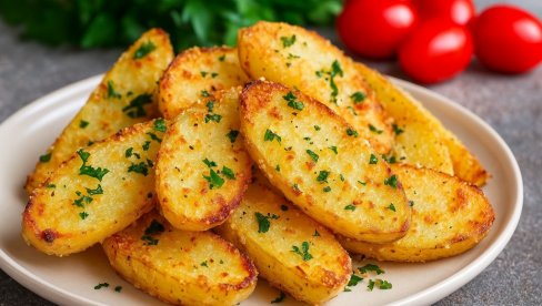 ХРСКАВИ КРОМПИР СА БЕЛИМ ЛУКОМ И ПАРМЕЗАНОМ: Невероватно укусан прилог који ће сви обожавати
