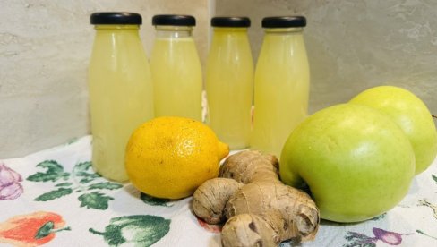 ZELENI NAPITAK: Eliksir od zelene jabuke, limuna i đumbira ZELENI NAPITAK: Eliksir od zelene jabuke, limuna i đumbira