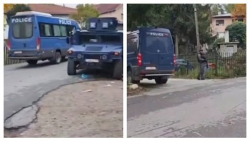 КУРТИ ОПЕТ ДИВЉА НА СЕВЕРУ КИМ: Оклопна возила у Звечану и Зубином Потоку, у току претреси на више локација (ФОТО)