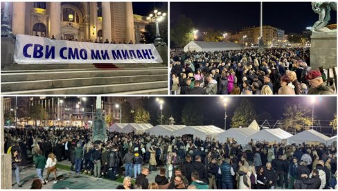 NAROD U ĆACILENDU ČEKA VUČIĆA: Veliki broj građana okupio se ispred Skupštine posle terirističkog akta (FOTO) NAROD U ĆACILENDU ČEKA VUČIĆA: Veliki broj građana okupio se ispred Skupštine posle terirističkog akta (FOTO)