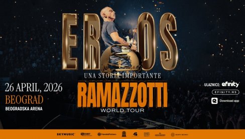 EROS RAMAZZOTTI распродао два концерта у Амстердаму на гала премијери светске турнеје EROS RAMAZZOTTI распродао два концерта у Амстердаму на гала премијери светске турнеје