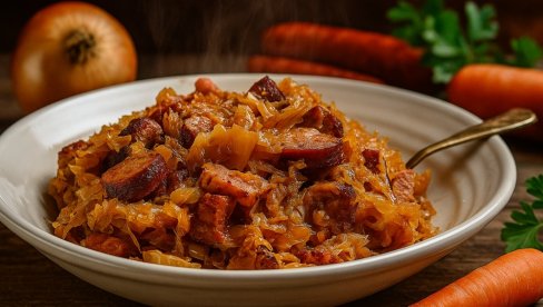 БИГОС: Пољски купус у сосу од меса и зачина БИГОС: Пољски купус у сосу од меса и зачина