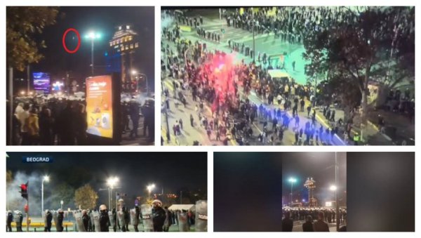 ХАОС У БЕОГРАДУ: Блокадери кренули у напад на Ћациленд - гађају топовским ударима и флашама