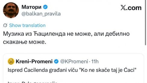 ЛАЖНА ЖАЛОСТ БЛОКАДЕРА! Годину дана праве журке, пуштају музику, и држе концерте у присуству Хрке (ВИДЕО)