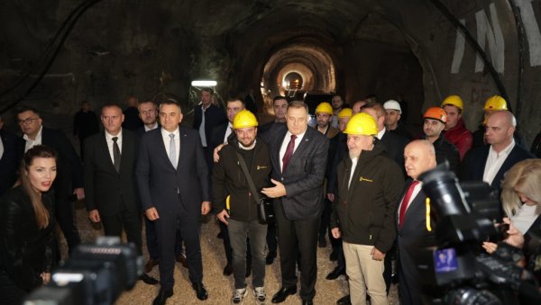 ДАБАР ЈЕ БУДУЋНОСТ: Званичници Српске обишли радове на хидроелектрани у источној Херцеговини