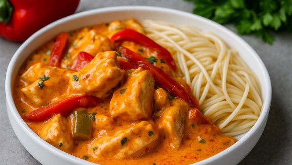 КРЕМАСТА ПИЛЕТИНА У СОСУ ОД ПАПРИКЕ СА ТЕСТЕНИНОМ: Брзо, кремасто и пуно укуса!