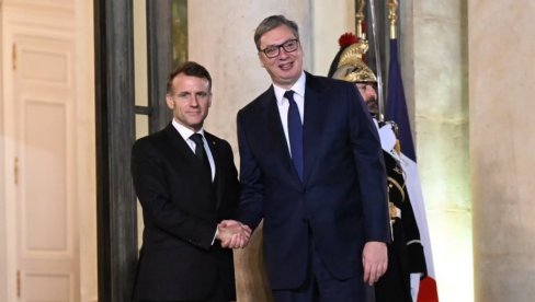 BORIO SAM SE ZA INTERESE NAŠE ZEMLJE Vučić tri sata razgovarao sa Makronom u Parizu (VIDEO)