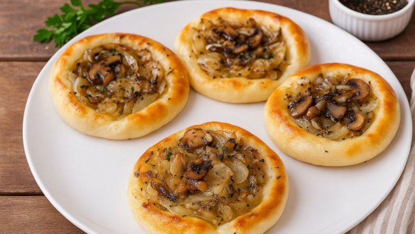 ПОГАЧИЦЕ СА ЛУКОМ И ПЕЧУРКАМА: Мирисне лепиње које се топе у устима