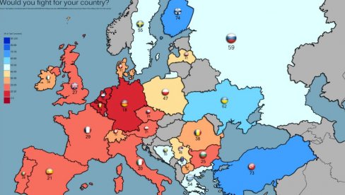 MAPA NAJRATOBORNIJIH NARODA: Nećete verovati KO je prvi, a evo na kom mestu je Srbija