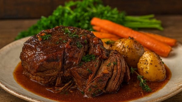 ПЕЧЕНА ГОВЕДИНА СА КРОМПИРОМ У СОСУ: Класик који мирише на домаћу кухињу