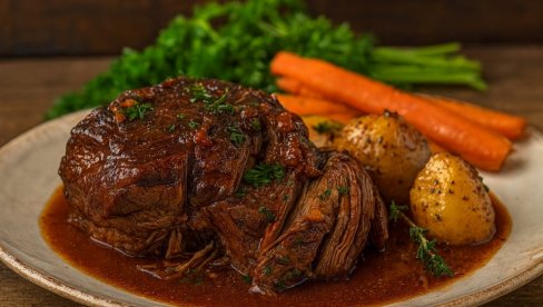 PEČENA GOVEDINA SA KROMPIROM U SOSU: Klasik koji miriše na domaću kuhinju