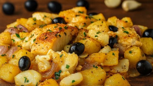 PEČENI BAKALAR SA KROMPIROM: Recept za zlatno pečenu ribu koja se topi u ustima