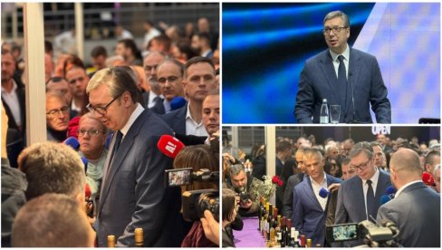 VUČIĆ OTVORIO 4. SAJAM VINA, OBILAZI ŠTANDOVE: Ispred nas su samo tri države u Evropi, ponosan sam na Srbiju i ideju Otvorenog Balkana