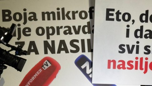 PROTEST NOVINARA PROTIV NASILJA NAD NOVINARIMA: Nasilje nije ok! Blokaderi napali novinare Informera